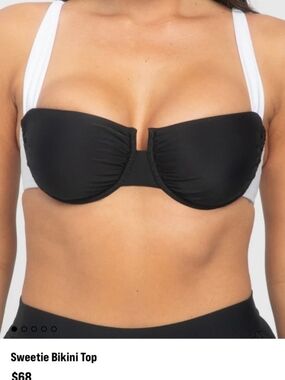 NWT TA3 Set - Sweetie Contour Black & White Bikini Top And Bottom  - Women Swim